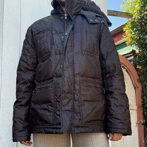 UNISEX Kenneth Cole Brown Puffer Coat - Medium